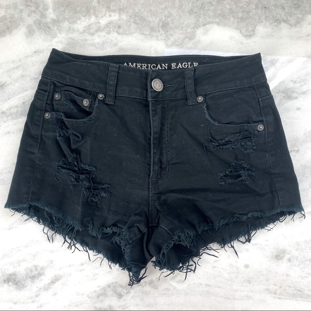 AE Hi Rise Denim Shorts